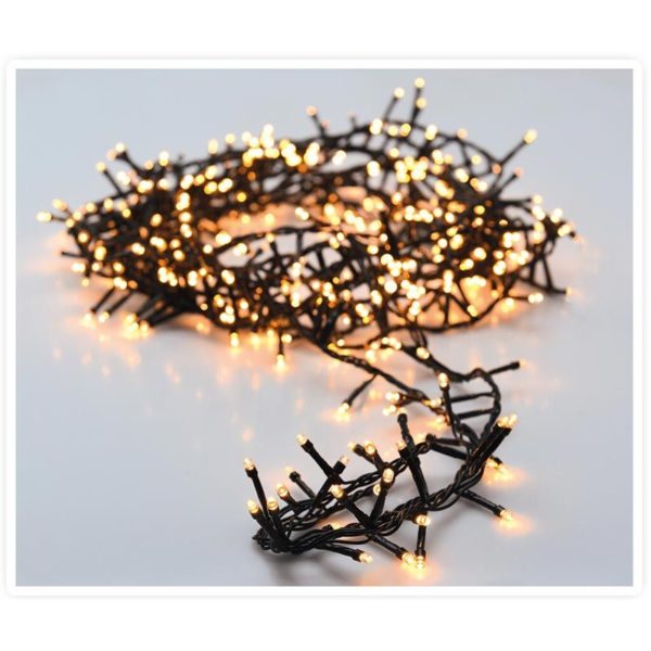 Microcluster - 1000 led - 20m - warm wit - Timer - Lichtfuncties - Geheugen - Buiten