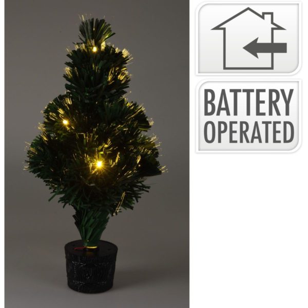 Kerstboom met Verlichting - Fiber Optic - 45 cm - Warm Wit