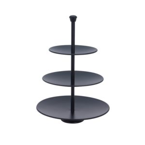 Etagere 3 laags - 36.5cm - zwart