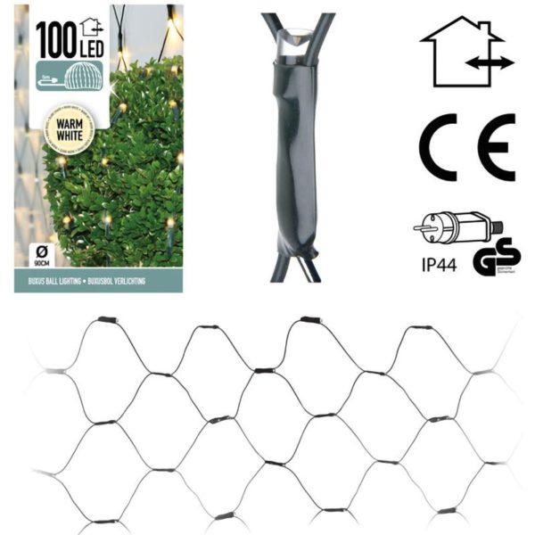 Buxus Netverlichting - 100 LED - warm wit