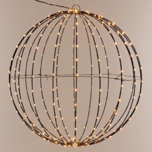 Kerstverlichting -  Lichtbol met 240 led - Metaal - 40 cm - met Timer - extra warm wit