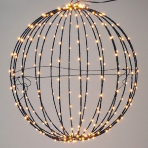 Kerstverlichting -  Lichtbol met 400 led - Metaal - 60 cm - met Timer - extra warm wit