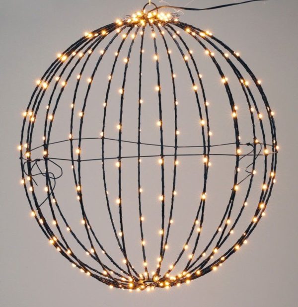 Kerstverlichting -  Lichtbol met 400 led - Metaal - 60 cm - met Timer - extra warm wit