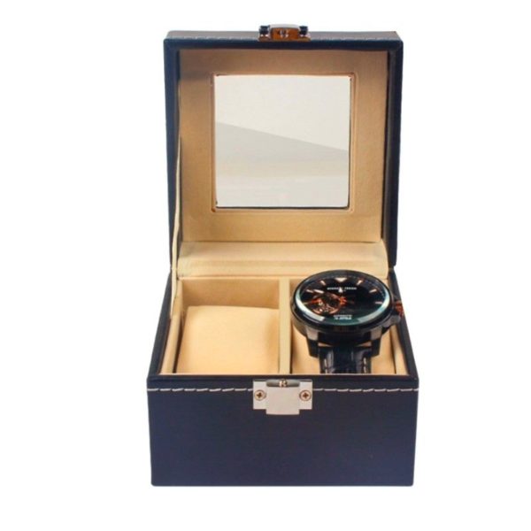 Ceruzo Horlogebox - voor 2 Horloges - Zwart