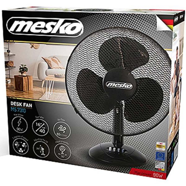 Mesko MS7310 - Tafelventilator zwart - 40cm