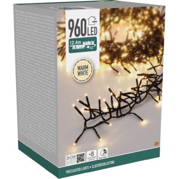 Treecluster Kerstboomverlichting - 960led - warm wit