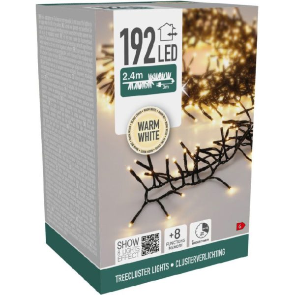 Treecluster Kerstboomverlichting - 192led - warm wit - Afbeelding 2