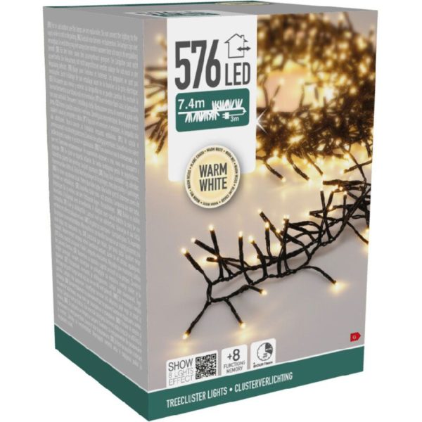 Treecluster Kerstboomverlichting - 576led - warm wit - Afbeelding 2