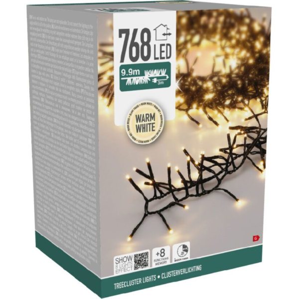 Treecluster Kerstboomverlichting - 768led - warm wit - Afbeelding 2