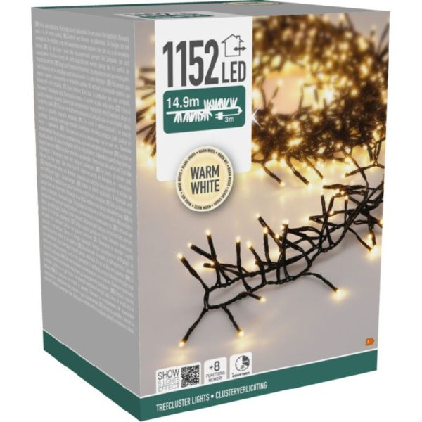 Treecluster Kerstboomverlichting - 1152led - warm wit - Afbeelding 2