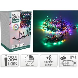 Treecluster Kerstboomverlichting - 384led - multicolor