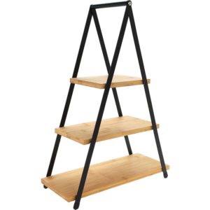 Etagere 3 lagen - bamboe - hoogte 53 cm