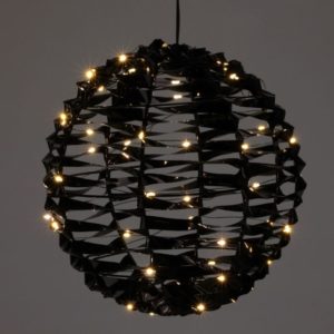 Verlichte Bal - Zwart - 25 cm - 60 led