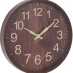 Wandklok - Donkerbruin - Houtlook - 30cm