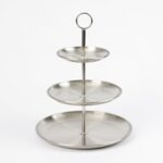 Ceruzo Etagere - 3 laags - RVS - D26 x H34 cm