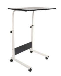 Ceruzo Laptoptafel - Zwart - Verrijdbare Bedtafel - Verstelbaar in Hoogte