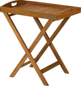 Dienbladtafel Acacia - opvouwbare Bijzettafel - Butlertray opklapbaar