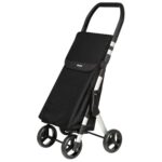 Duett Muuvi Up Zwart - Boodschappentrolley - Tasinhoud 46L - 4 Wielen - Opvouwbaar