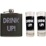 Heupfles met 2 shot glaasjes