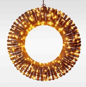 Verlichte Kerstkrans - 38 cm - 400 led