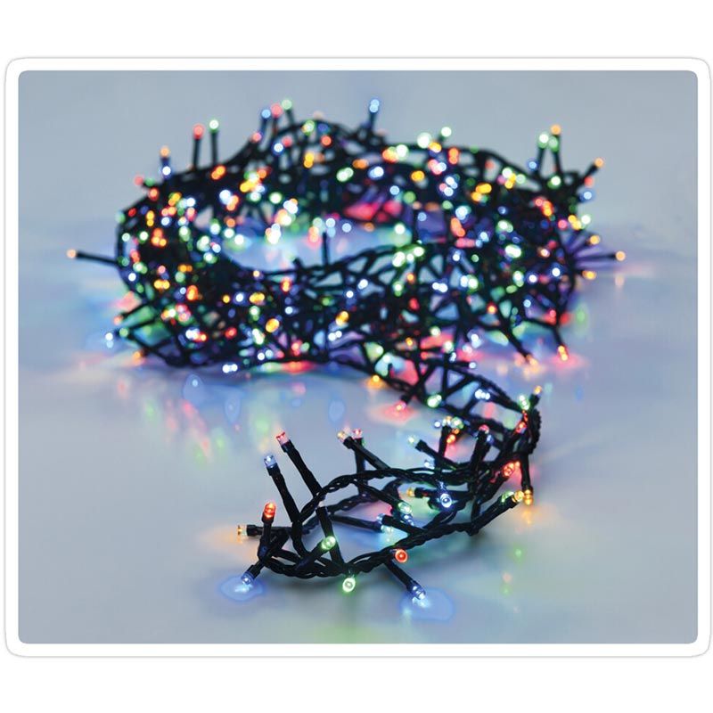 Microcluster - 1500 led - 30m - multicolor - Timer - Lichtfuncties - Geheugen - Buiten - Afbeelding 4