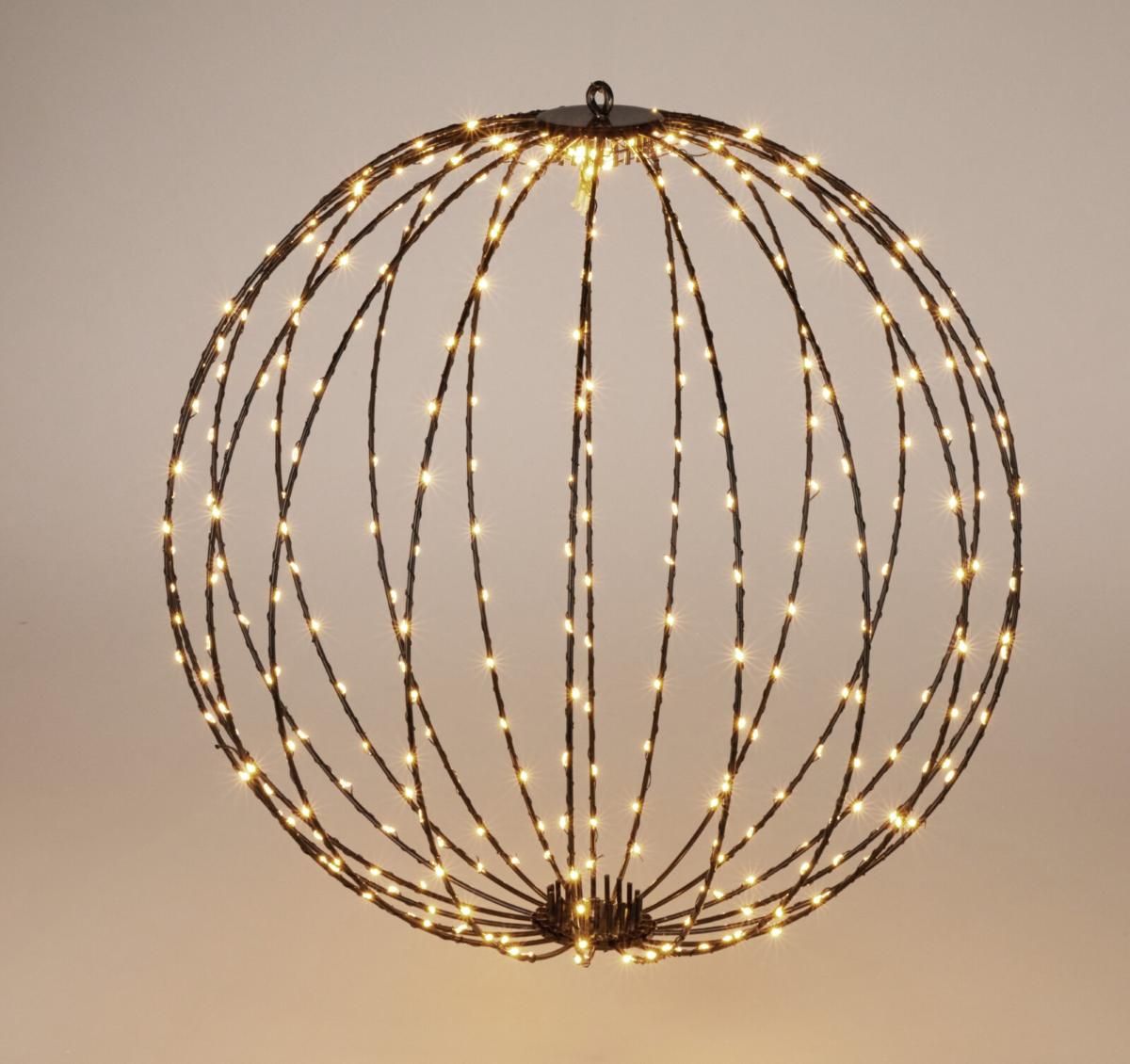 Lichtbol 320 led - Metaal - 50 cm - Kerstverlichting - met Timer - warm wit